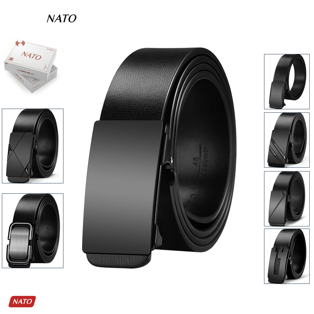 Thắt Lưng Nam NATO Pisa Giấu Đuôi Da Bò Cao Cấp 980Gsm