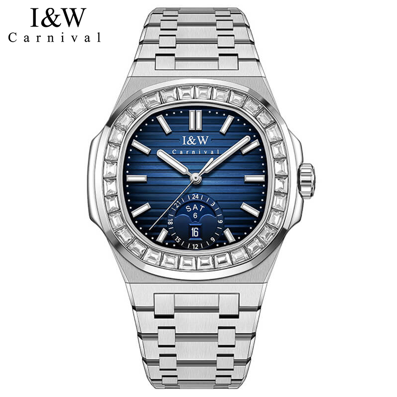 Đồng Hồ I&W Carnival IW735 Máy Cơ Seiko Dây Thép