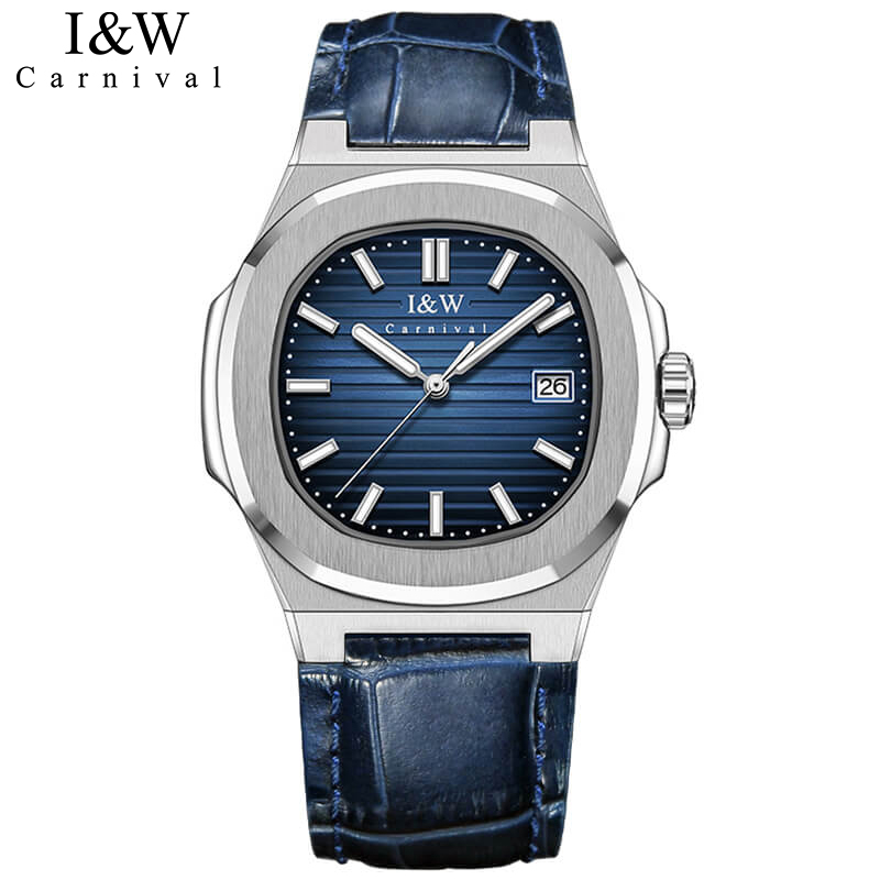 Đồng Hồ I&W Carnival IW721 Dây Da Máy Cơ Seiko