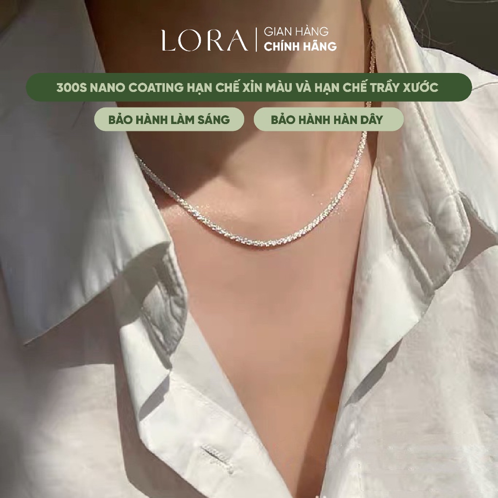 Dây Chuyền Nam Bạc S925 Lấp Lánh Lora Bling (Bảo Hành Trọn Đời)