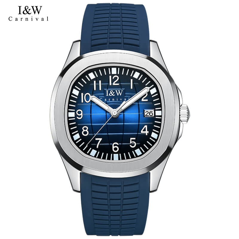 Đồng Hồ I&W Carnival 722G Dây Cao Su Máy Cơ Seiko