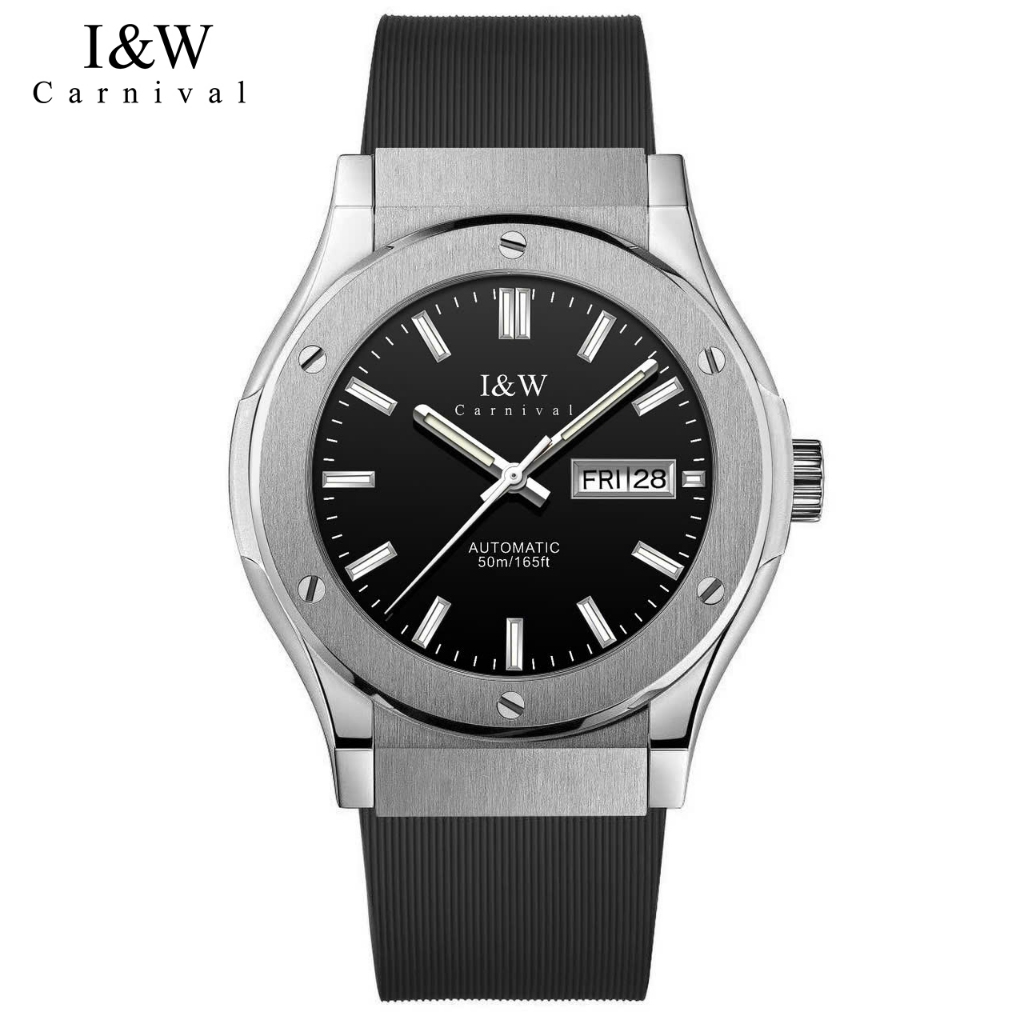 Đồng Hồ Nam I&W Carnival IW55851 Máy Seiko Dây Cao Su