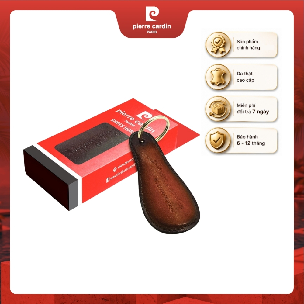Muỗng Xỏ Giày Pierre Cardin Da Thật Lõi Thép Không Gỉ - Mã 001