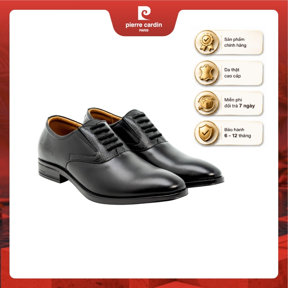 Giày Tây Nam Oxford Pierre Cardin Da Bò Thật Cao Cấp - Mã 806