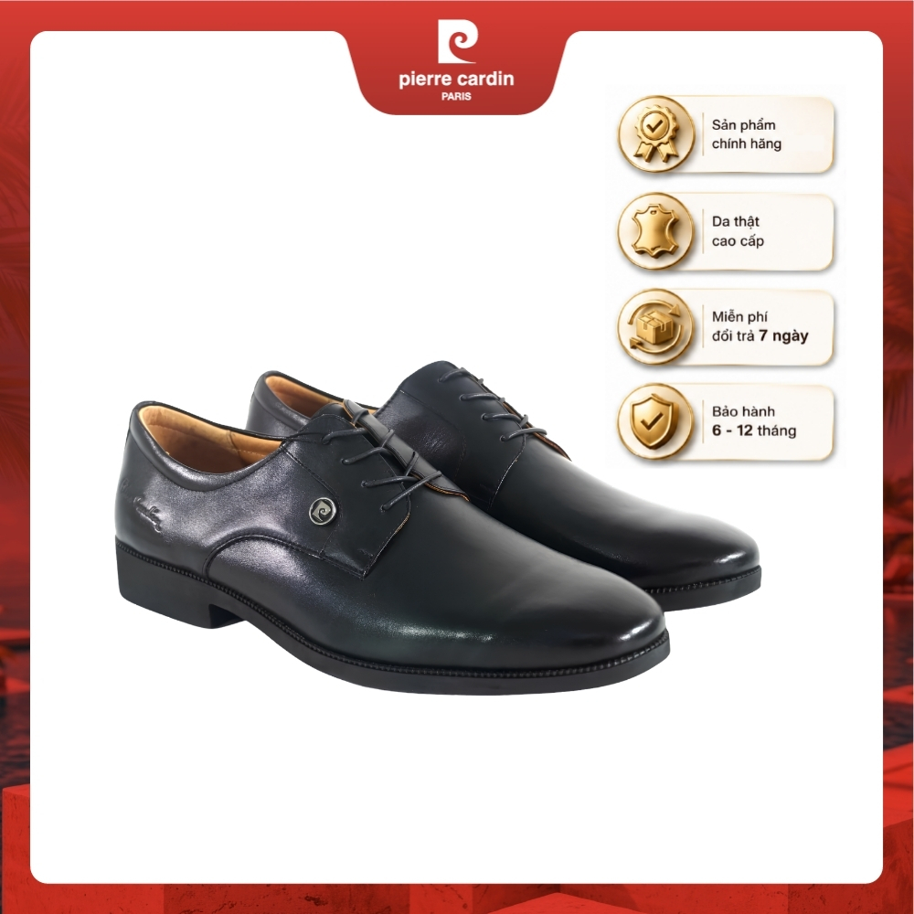 Giày Tây Nam Pierre Cardin Pháp Derby Da Bò Thật - Mã 766