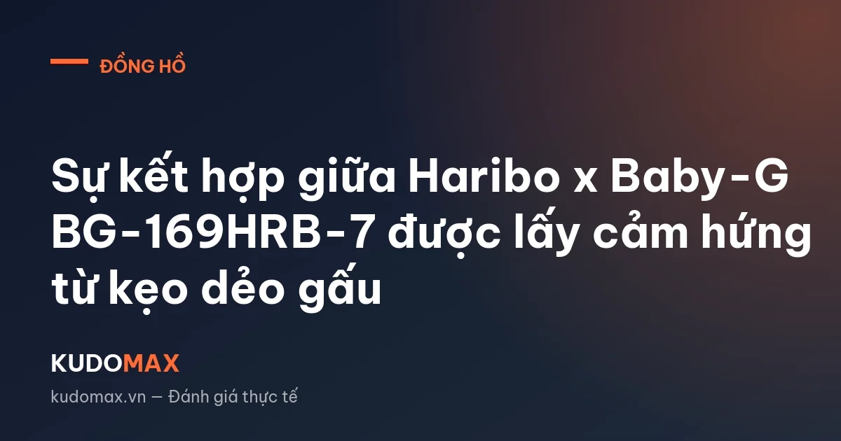Sự kết hợp giữa Haribo x Baby-G BG-169HRB-7 được lấy cảm hứng từ kẹo dẻo gấu