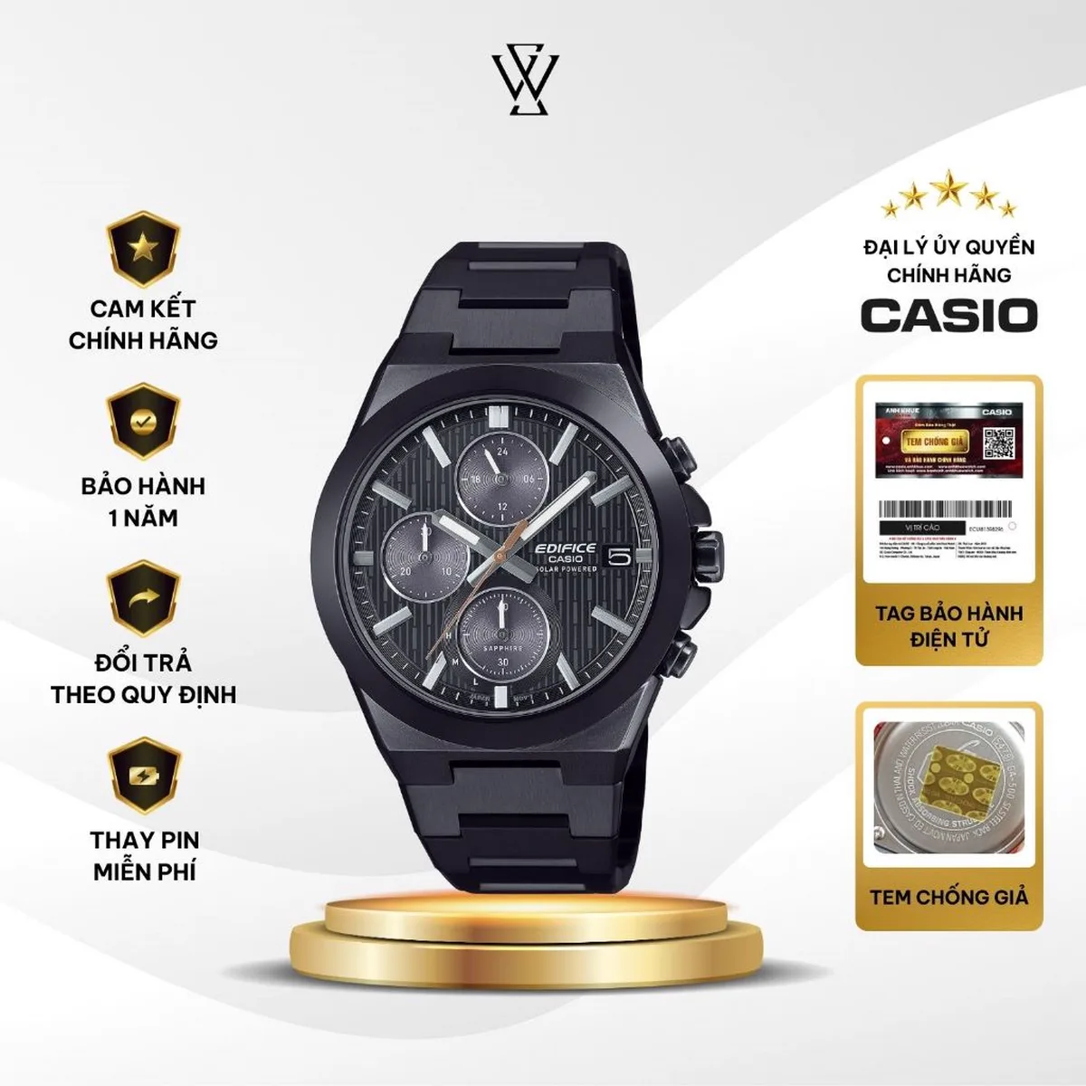 Casio Edifice EFS-S650DC-1ADF: Review thép nguyên khối, kính sapphire
