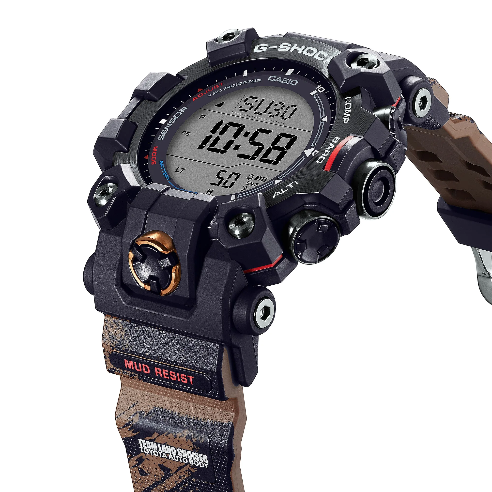 ĐỒNG HỒ G-Shock Mudman GW-9500TLC-1: Phiên bản kỷ niệm 11 lần liên tiếp Land Cruiser Toyota Auto Body vô địch Dakar Rally