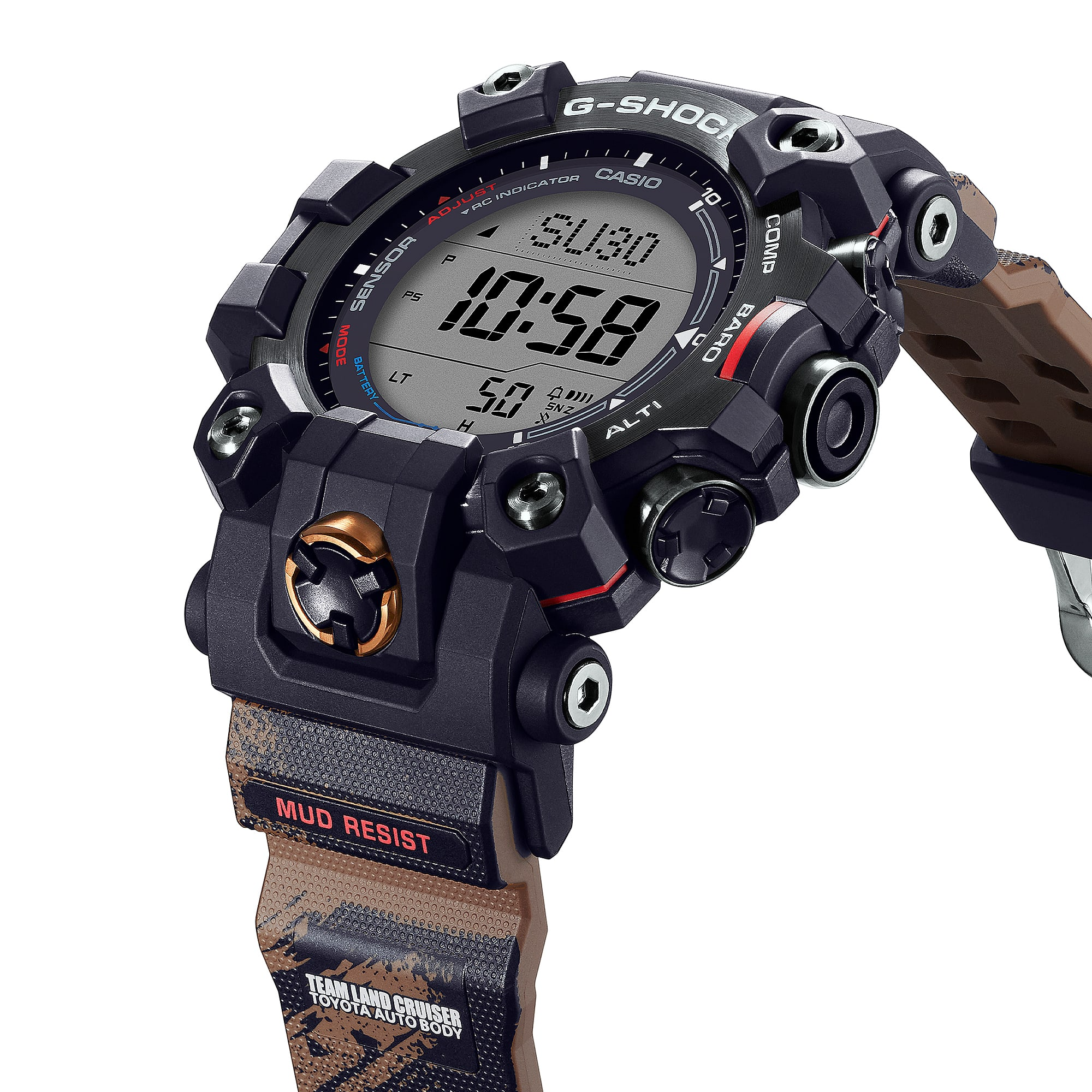 ĐỒNG HỒ G-Shock Mudman GW-9500TLC-1: Phiên bản kỷ niệm 11 lần liên tiếp Land Cruiser Toyota Auto Body vô địch Dakar Rally